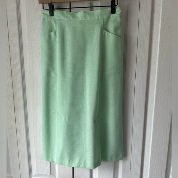 Dresses & Skirts - 1970's 80’s Vintage Sea foam green made in USA skirt size 12 retro pockets